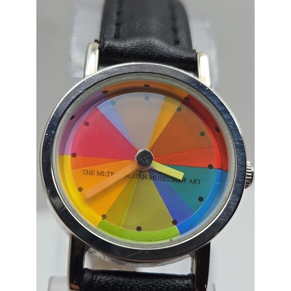 The Metropolitan Museum of Art MMA Color Wheel Rainbow Quartz Watch New Battery - Picture 4 of 12